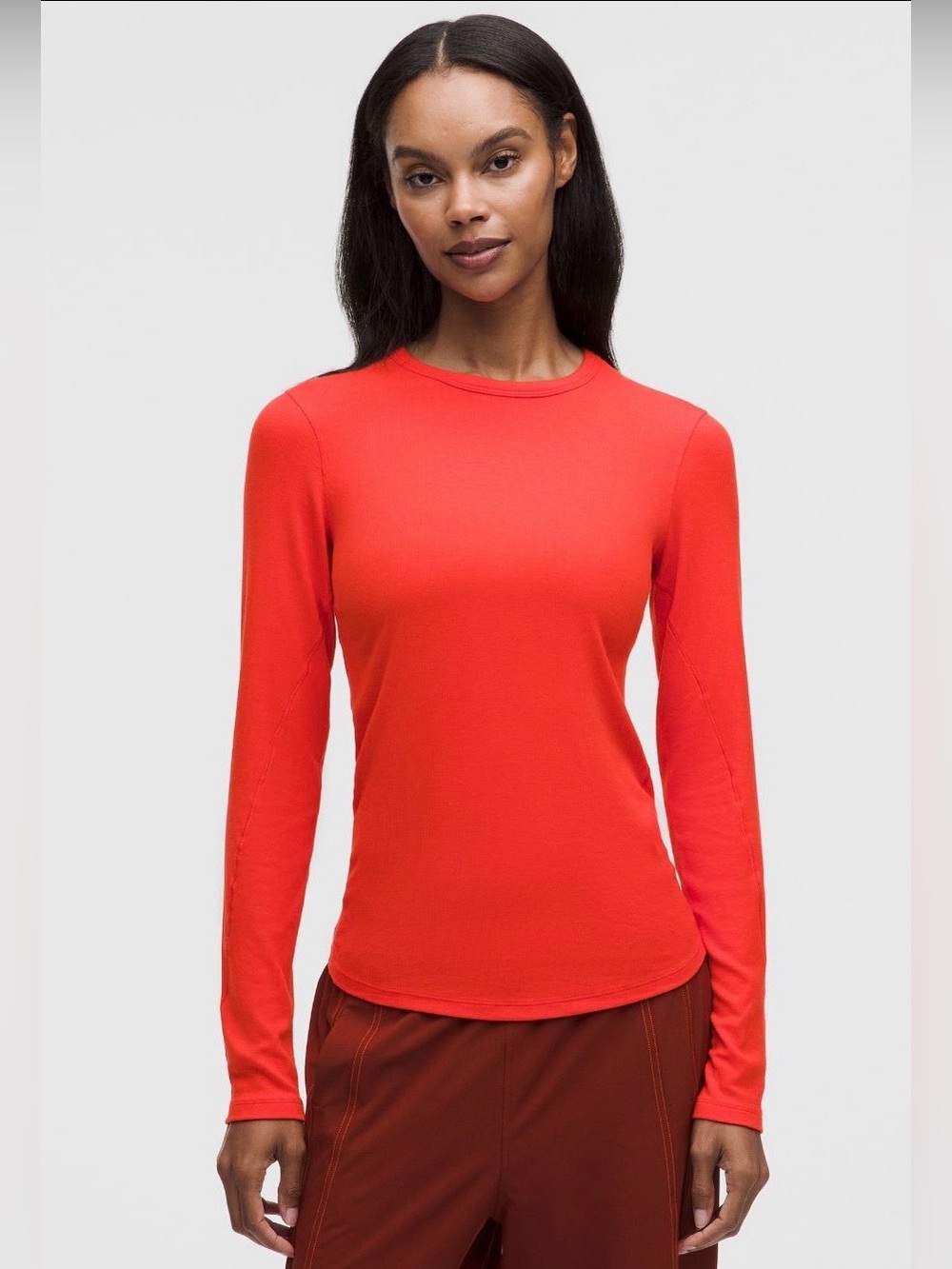 Lululemon- Hold Tight Long-Sleeve in Cherry Ember Size 10 NWT